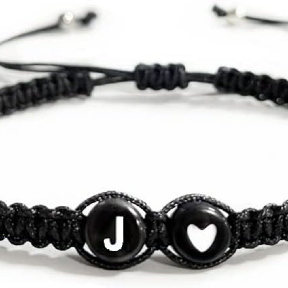 Heart Initial Bracelets 26 Letters Initial Charms… - image 1